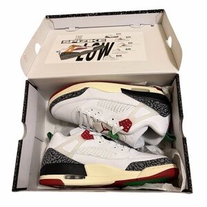 Jordan Spizike Low White Red Green Mens 11.5 OG Box Elephant Print